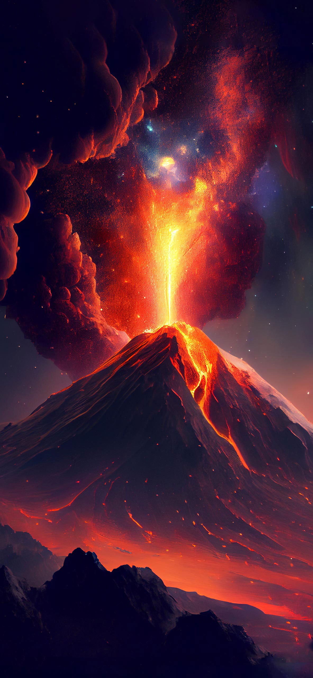 Volcano Mobile Wallpapers Wallpaper Cave