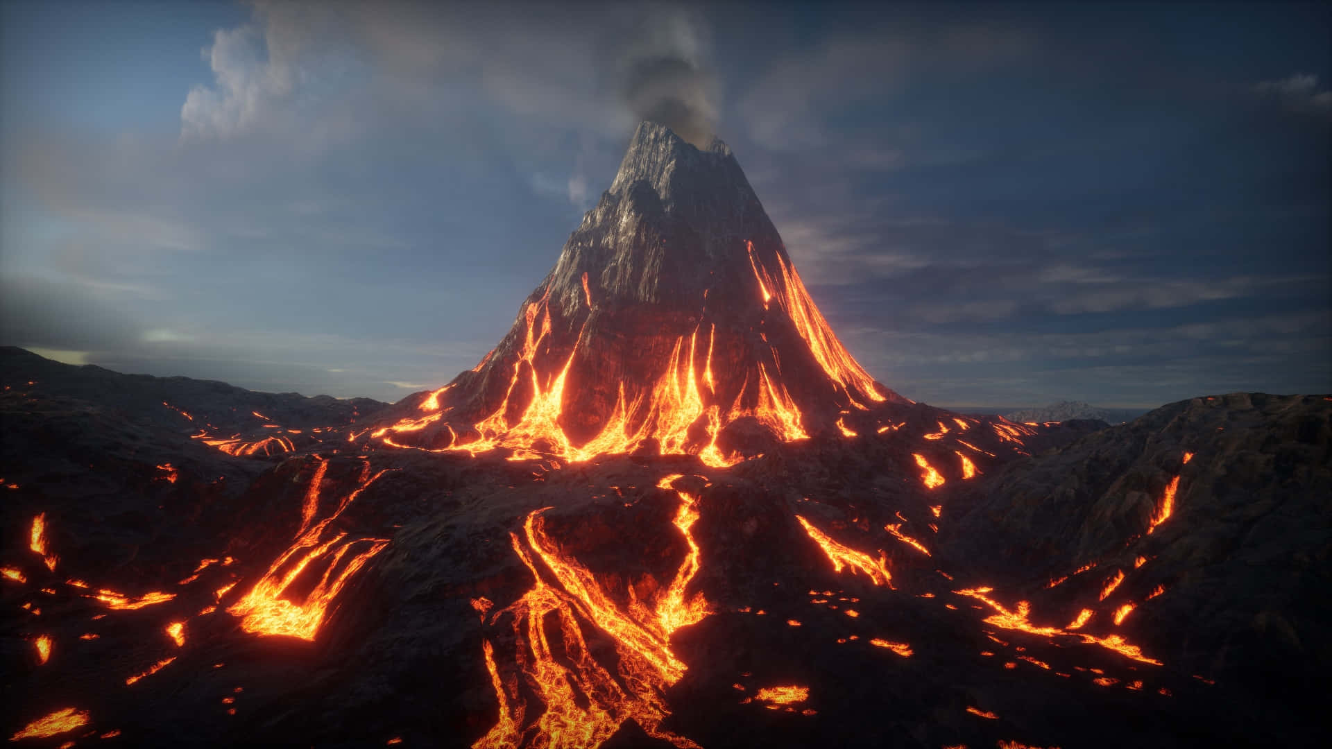 Volcano Background