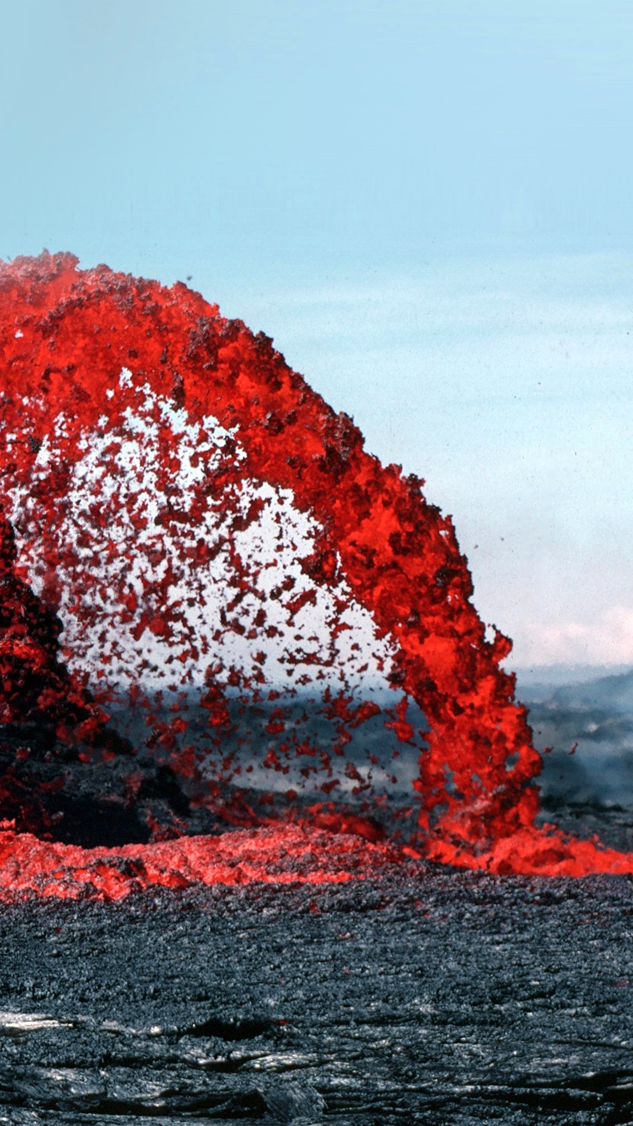 Lava volcanic magma red nature fire danger mountain Download Free Wallpaper for iPhone 6
