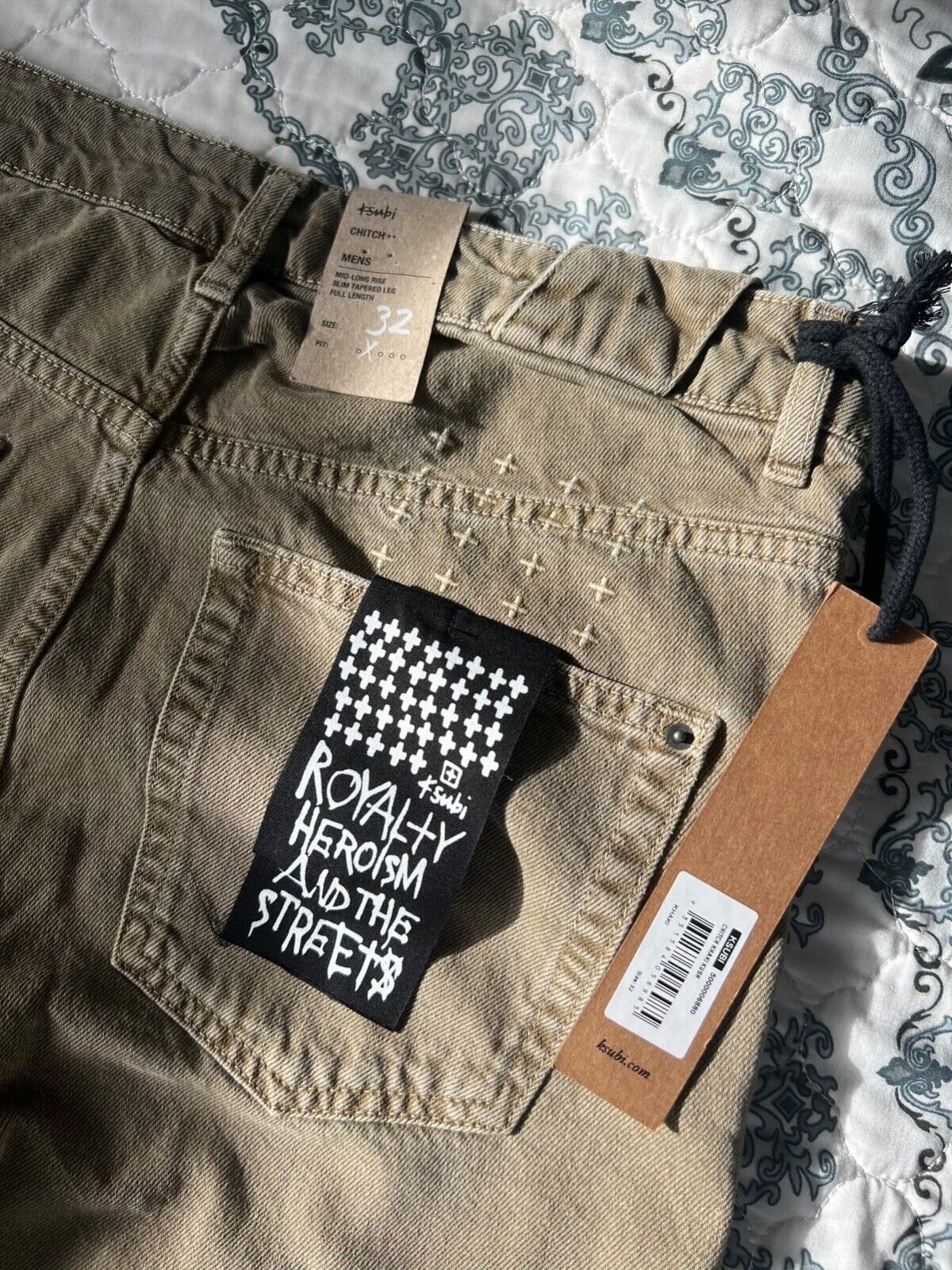 BRAND NEW Ksubi Mens jeans Size 32 Khaki color