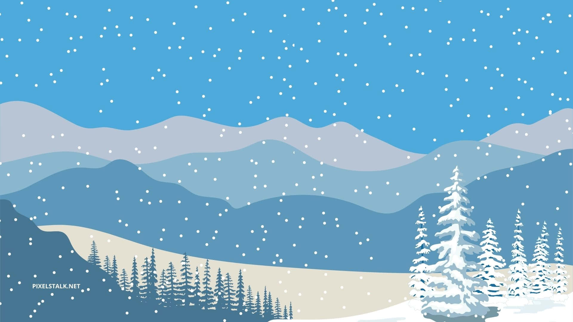 Download Enjoying a peaceful moment in a winter landscape Wallpaper