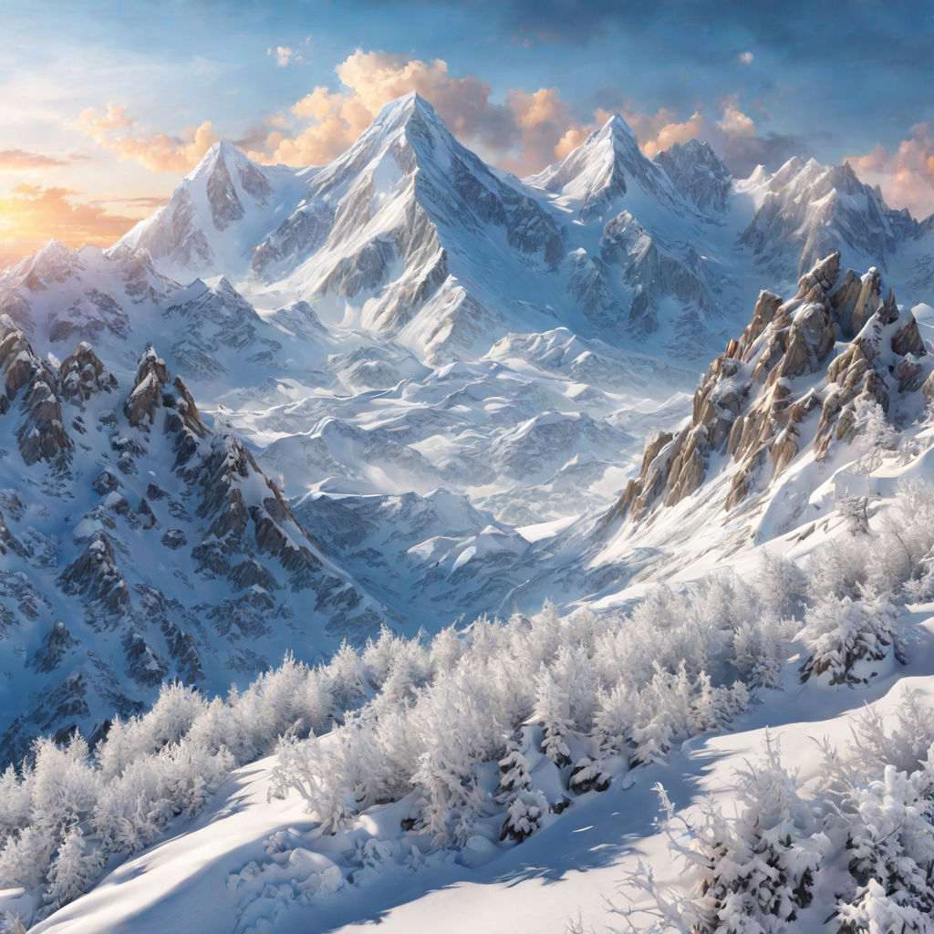 Snowy mountains full of life: Snowy mountains in winter usually look lifeless