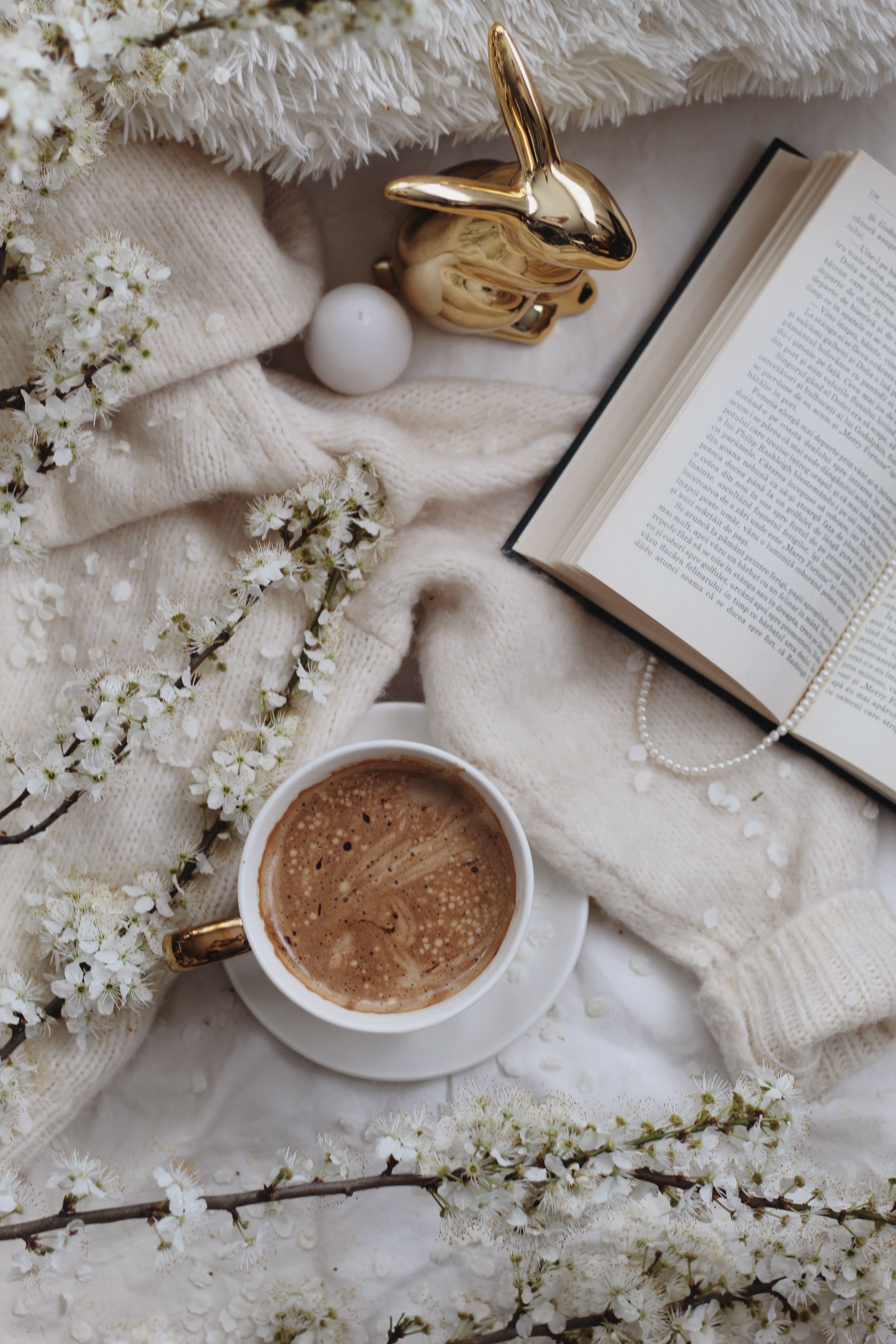 Cup of Coffee Near a Book · Free