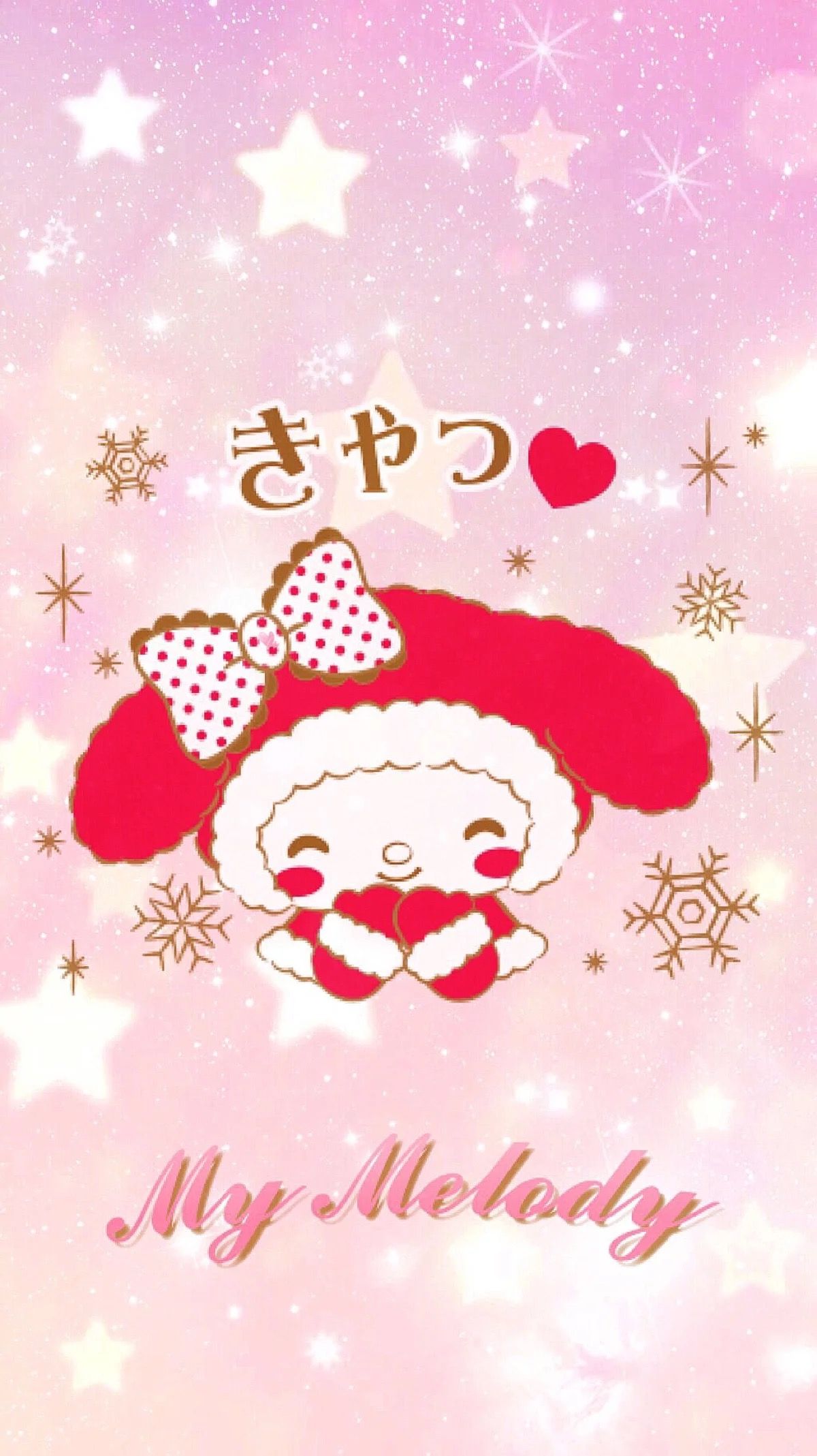 ✮ Christmas ✮ My Melody. Christmas wallpaper, Wallpaper iphone christmas, My melody wallpaper