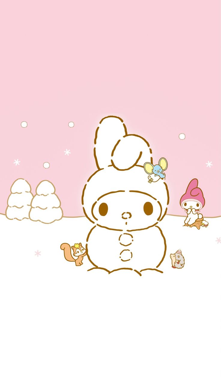 My Melody BG. Hello kitty iphone wallpaper, Hello kitty christmas, Sanrio wallpaper