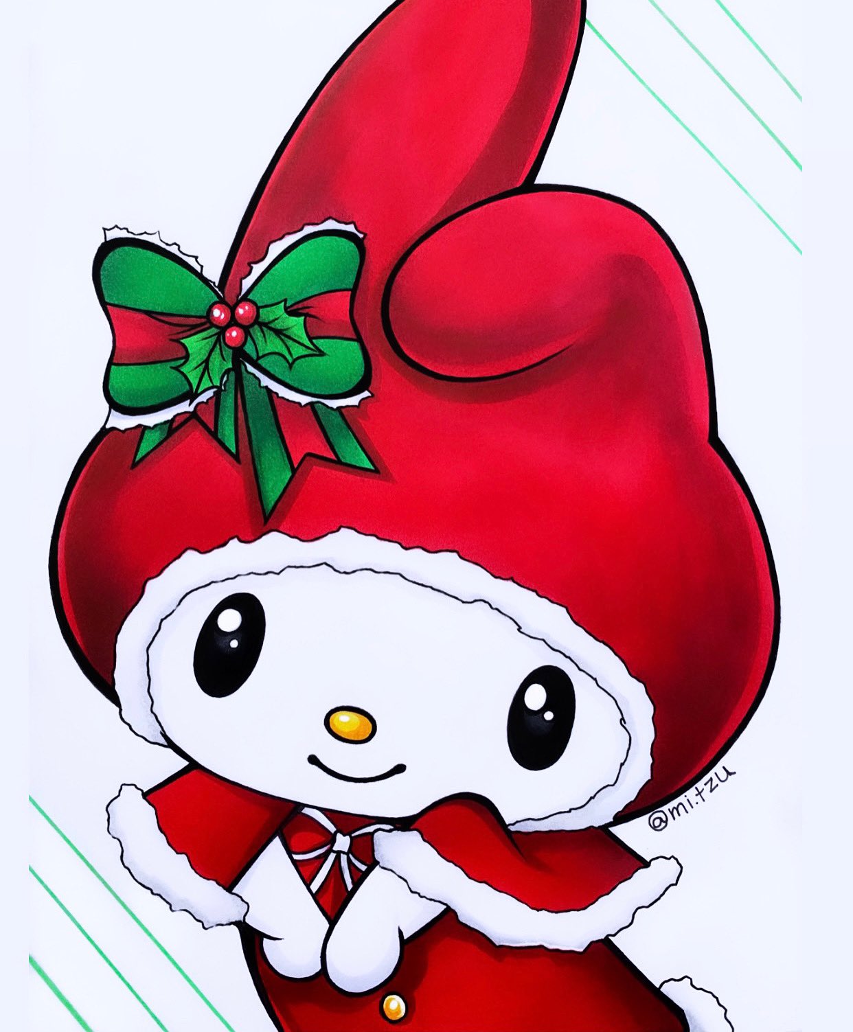 mitzu off this year's Christmas series w/ a festive My Melody drawing