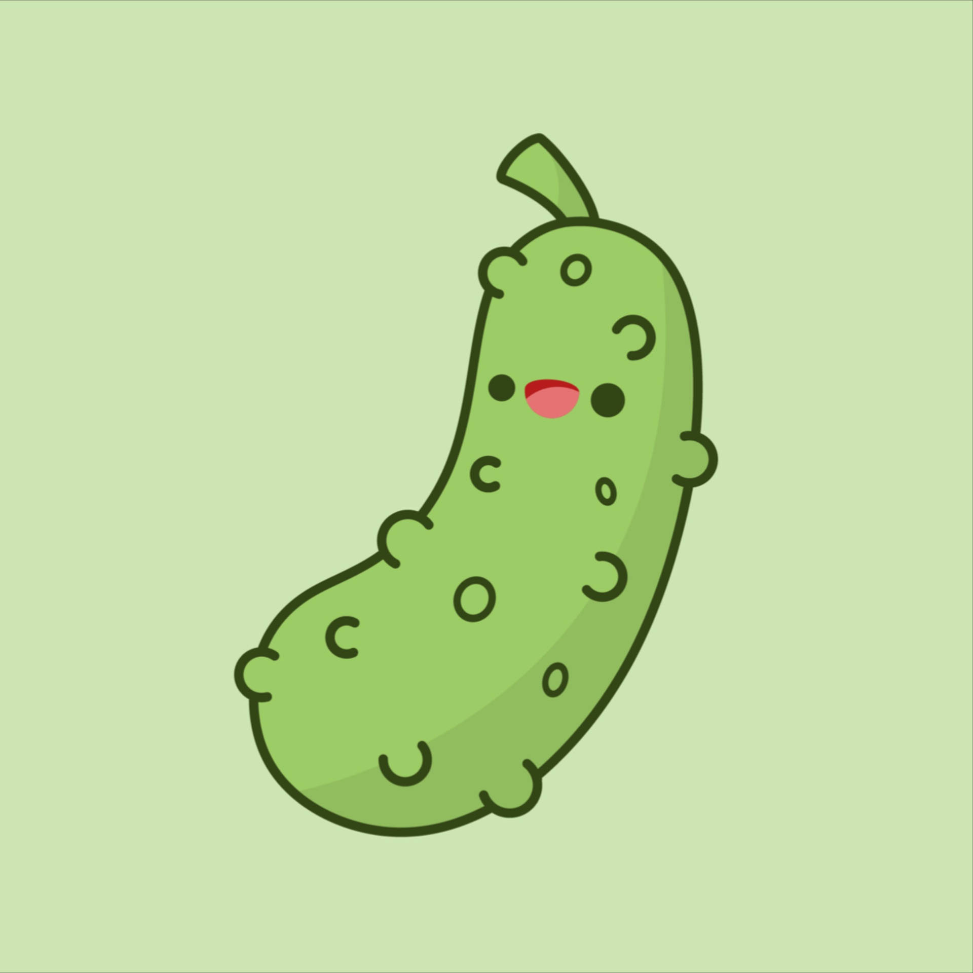 Download Cute Pickle Cartoon Wallpaper