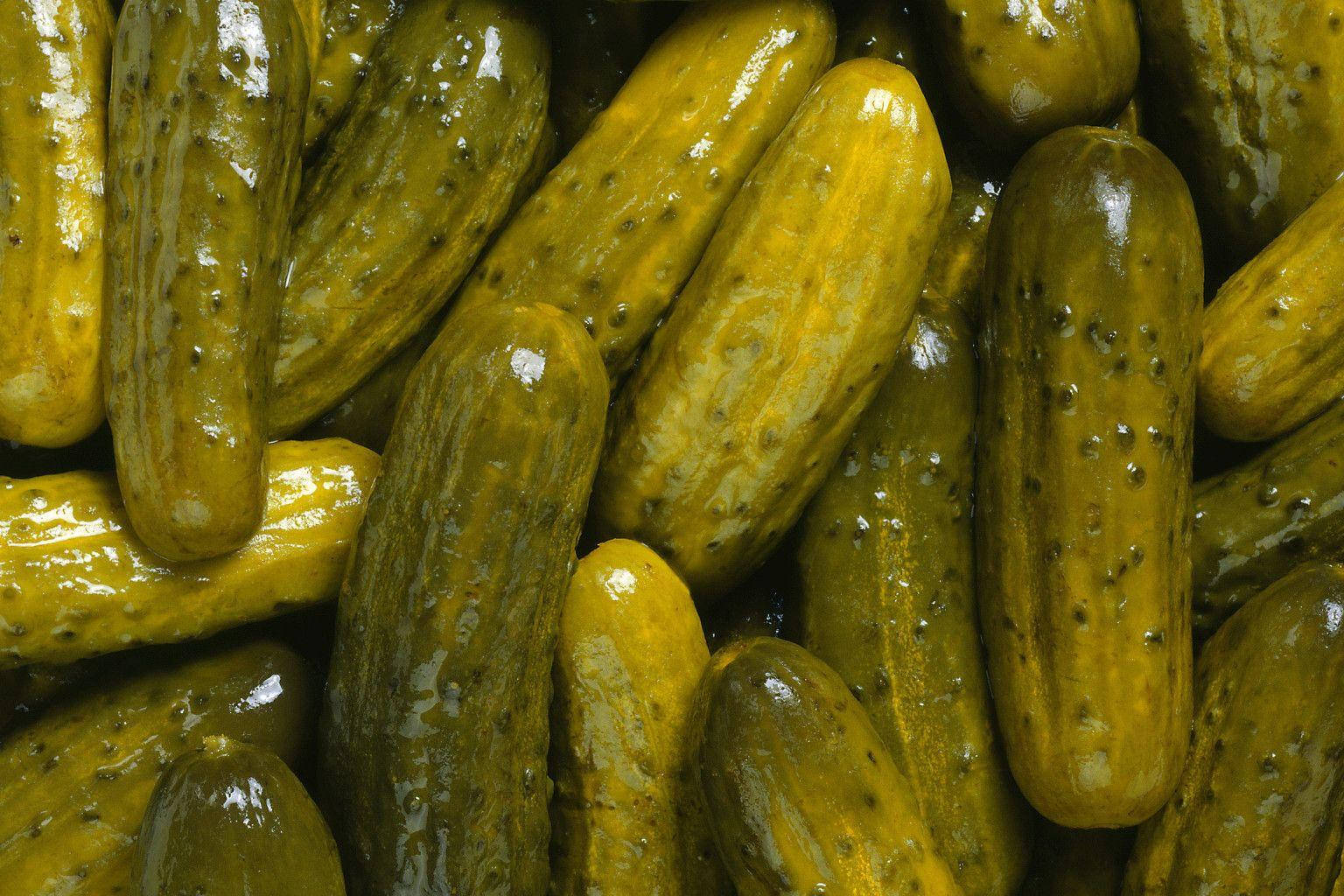 Download Caption: Fresh Glistening Pickles Wallpaper