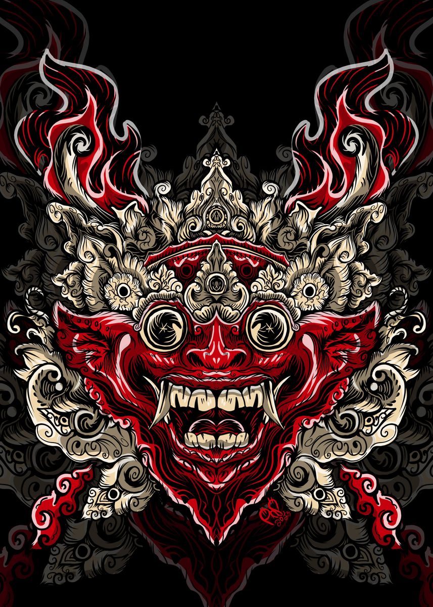 barongan traditional mask' Poster
