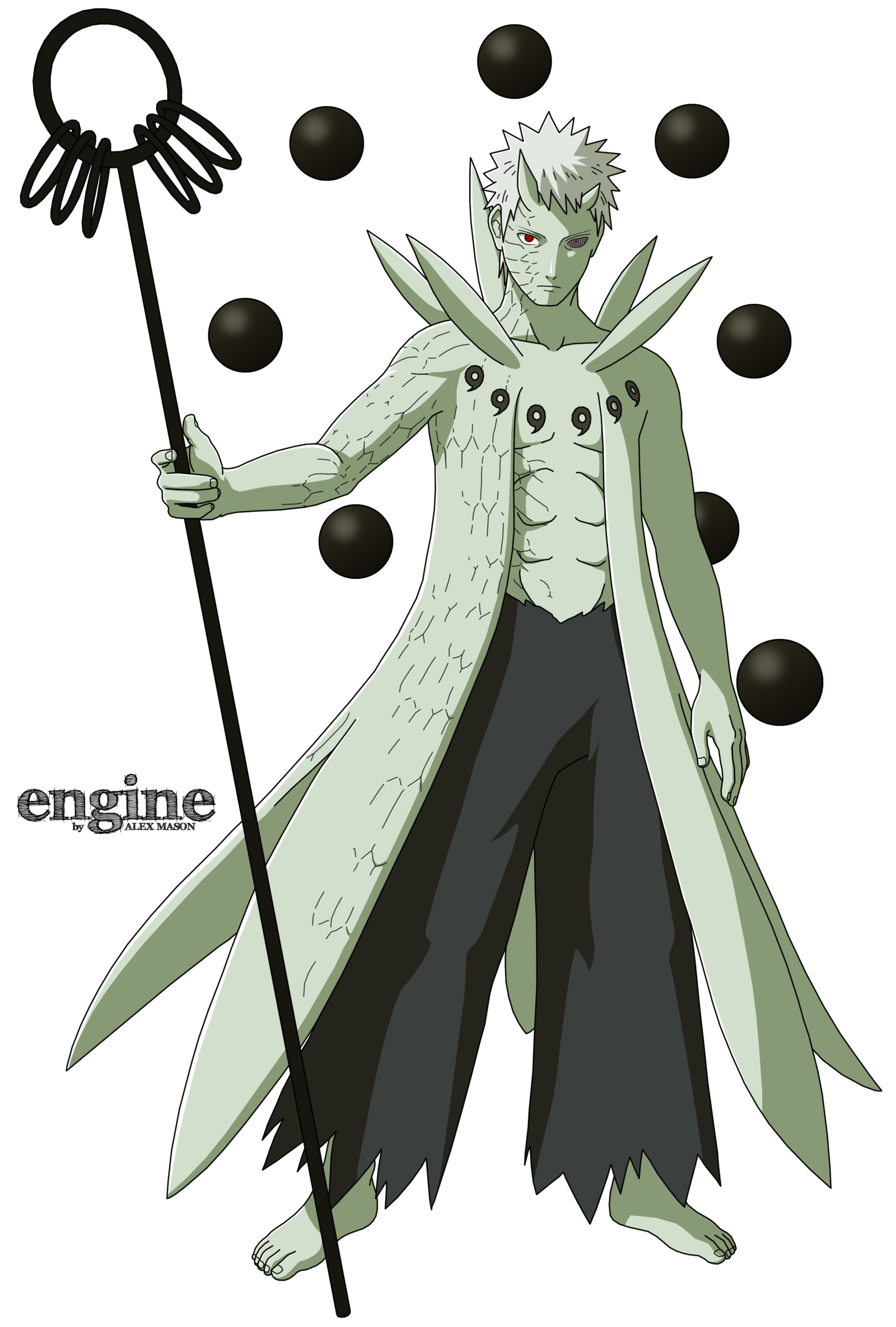 Obito (Ten Tails Jinchuriki) by MasonENGINE. Naruto uzumaki art, Naruto art, Anime