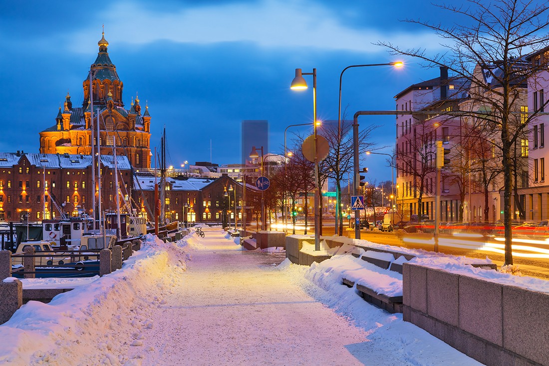 Winter Scene Helsinki Building & Landmarks Mural 16798326 Quality Customize Wallpaper Printing