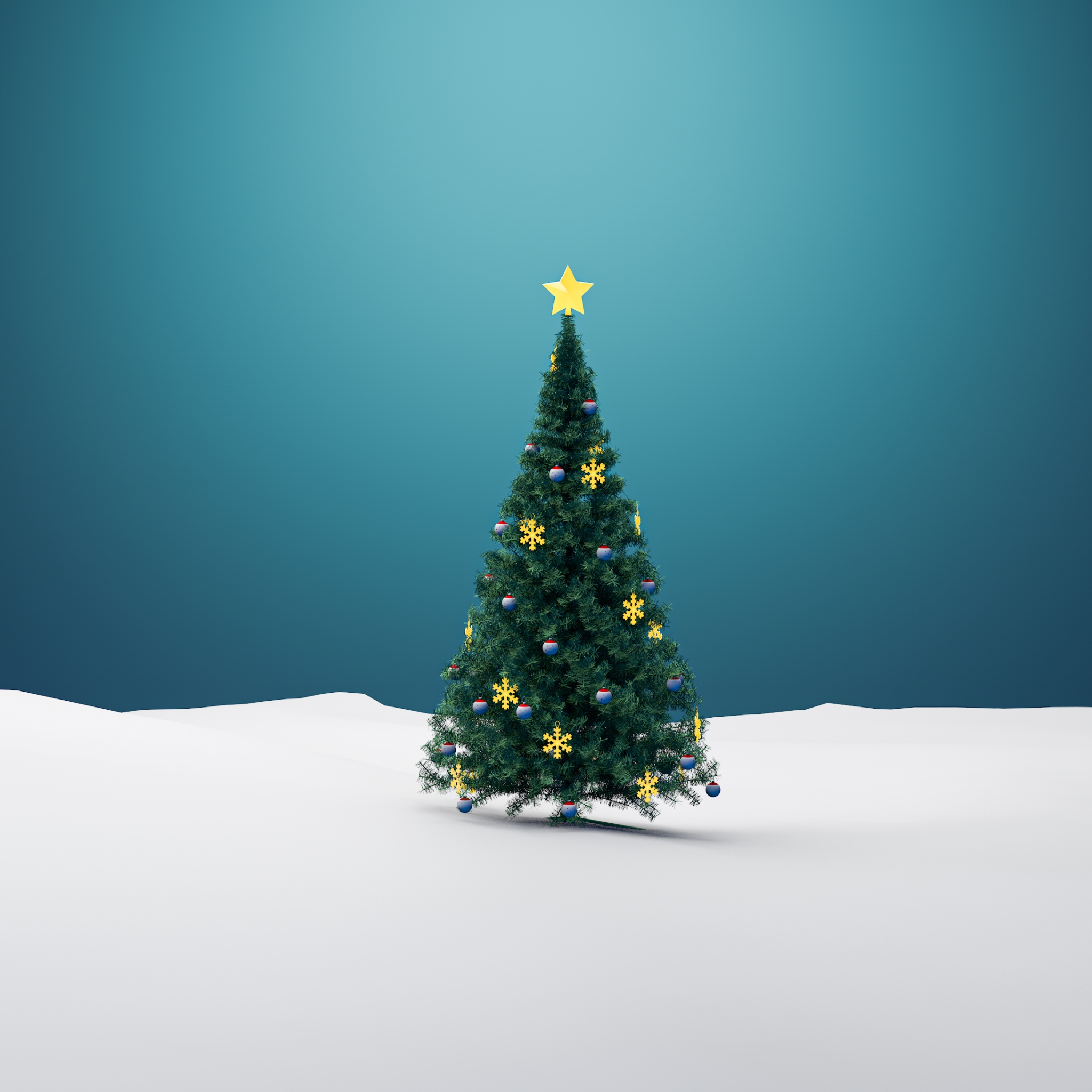 Christmas tree Wallpaper 4K, Minimalist, Christmas decoration
