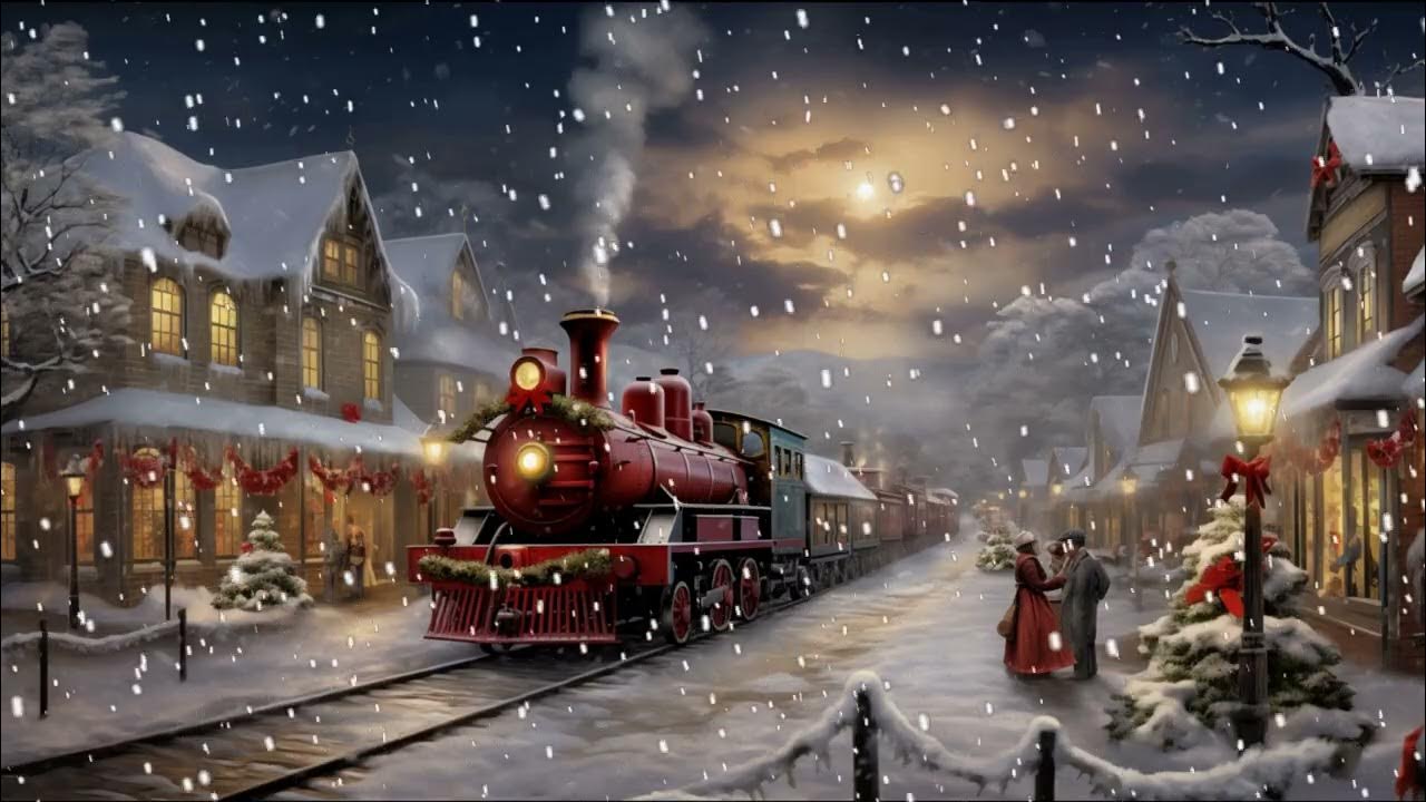 Christmas Music with Snowy Train