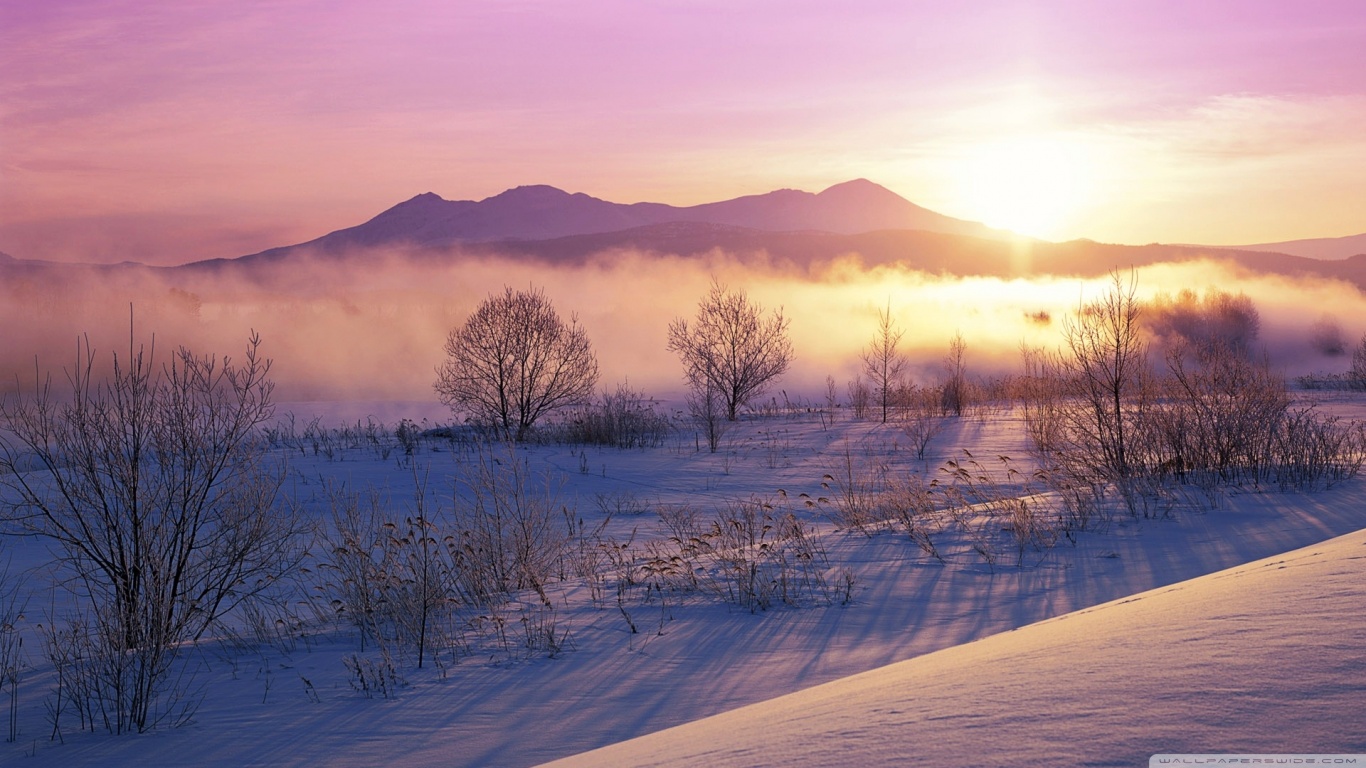 Winter Mist Ultra HD Desktop Background Wallpaper for 4K UHD TV, Tablet