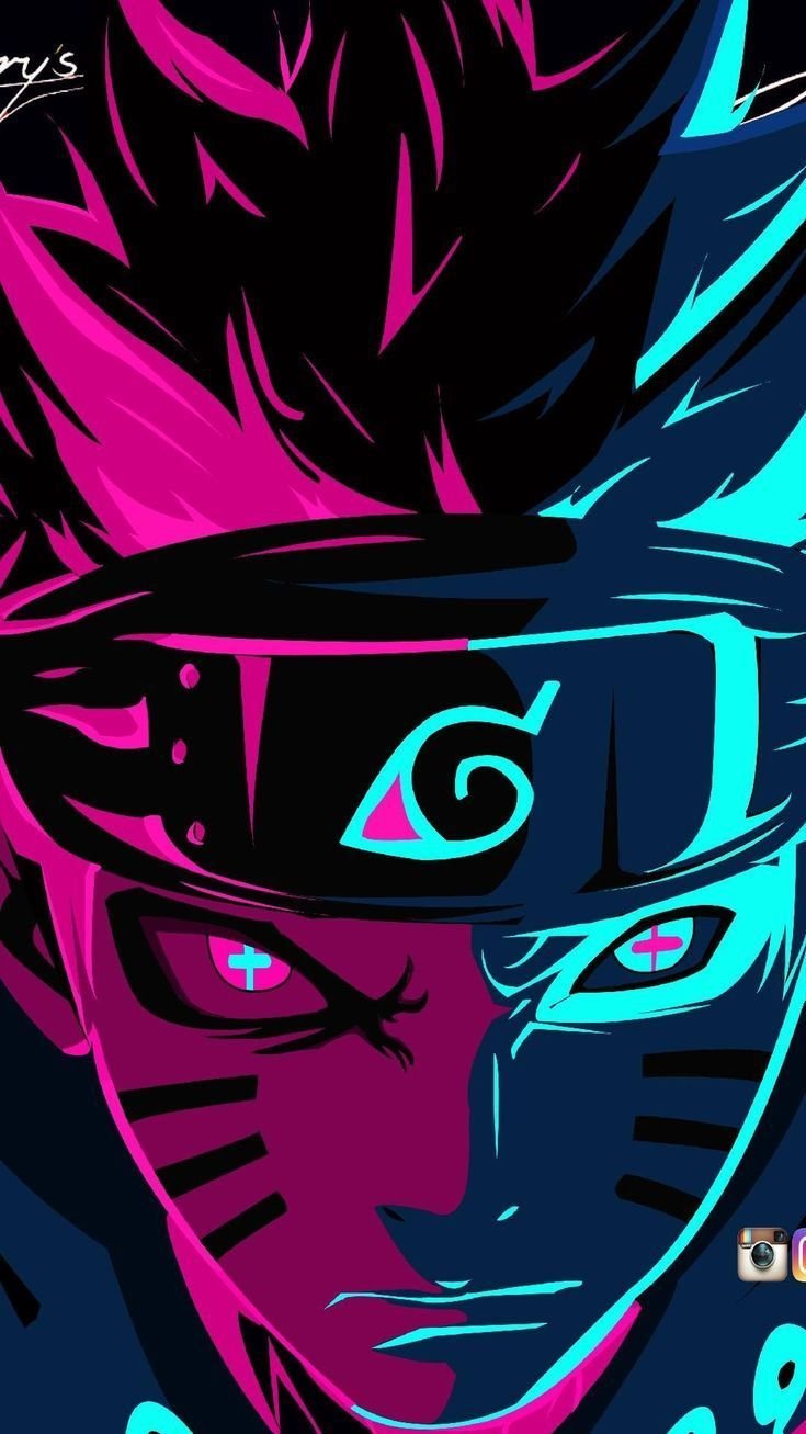 Neon anime naruto Wallpaper Download