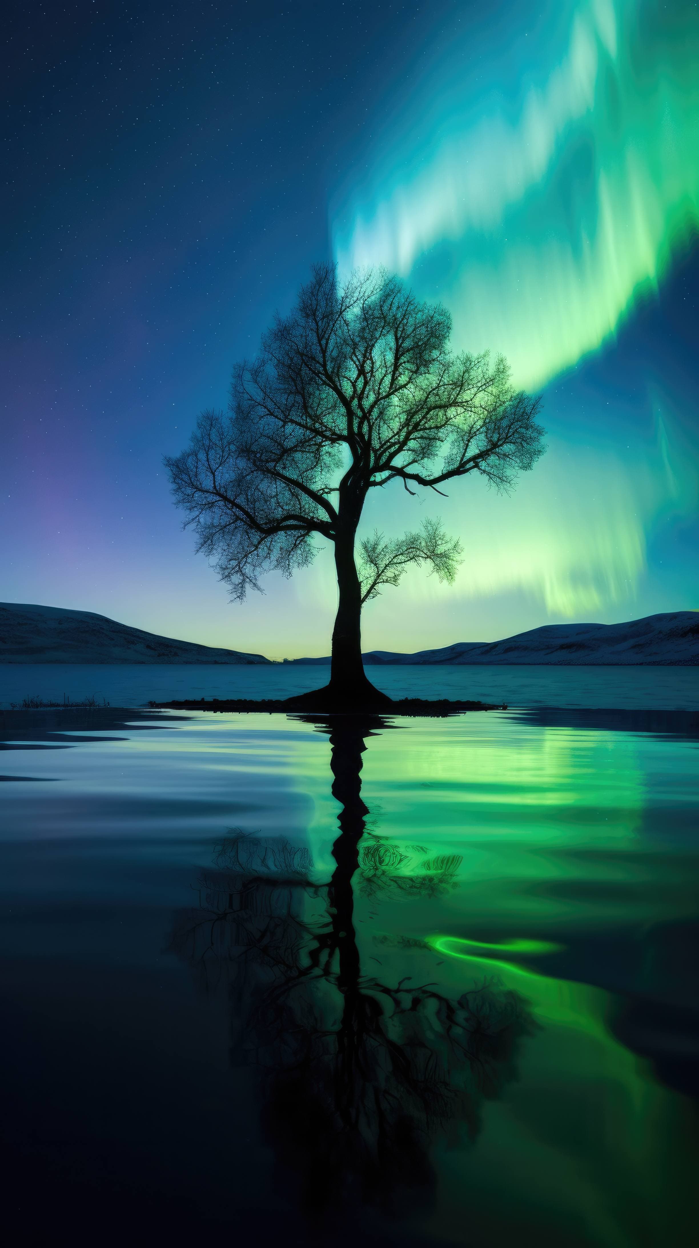 Green silhouette mobile wallpaper HD