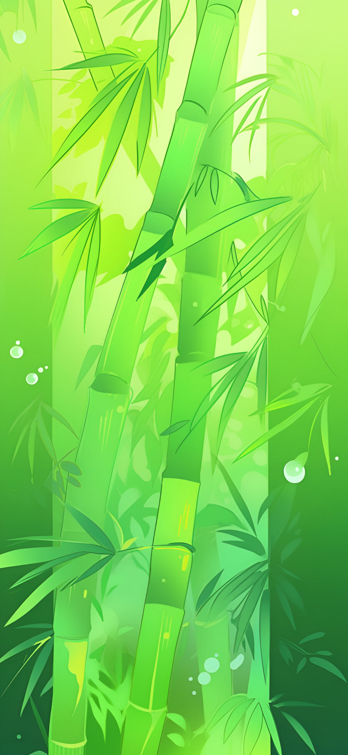 Green Bamboo Aesthetic Wallpaper