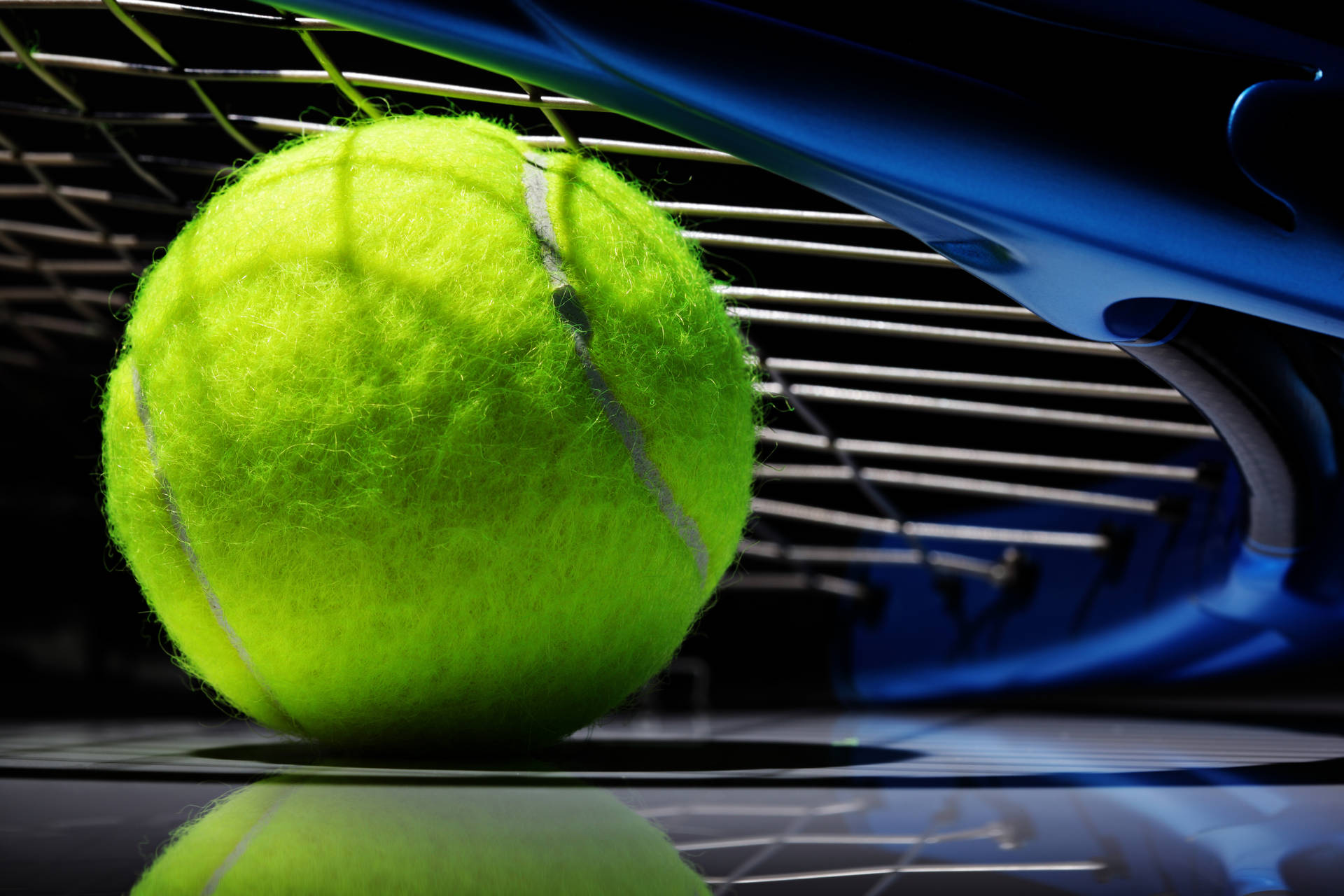 Download free Tennis Ball Under Racket