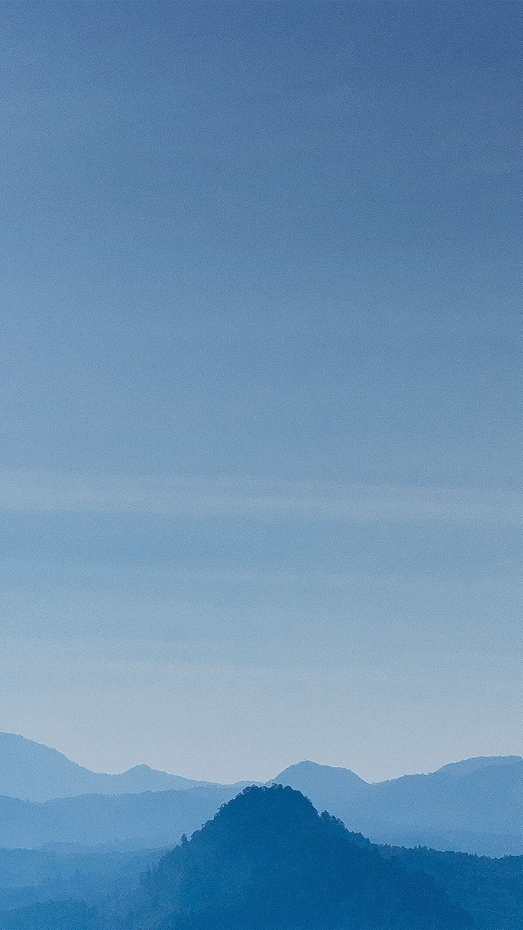 Sky Blue Mountain Soft Blur Wallpaper