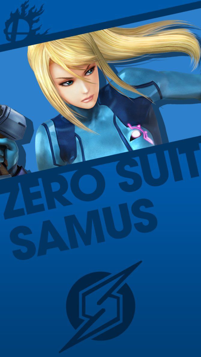 Zero Suit Samus Smash Bros. Phone Wallpaper
