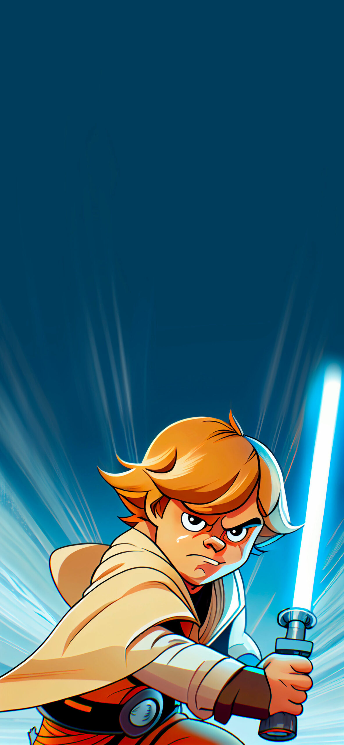 Cartoon Luke Skywalker Blue Wallpaper Wars Wallpaper