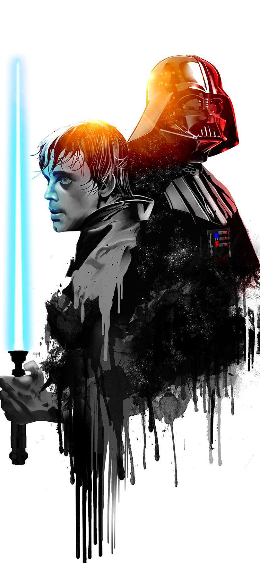 Mobile wallpaper: Star Wars, Sci Fi, Lightsaber, Darth Vader, Luke Skywalker, 1186521 download the picture for free