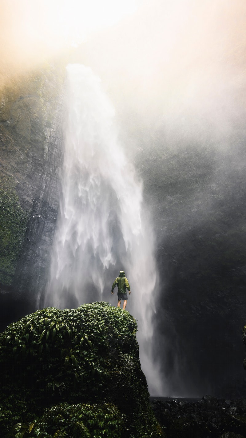 View of waterfall in Java