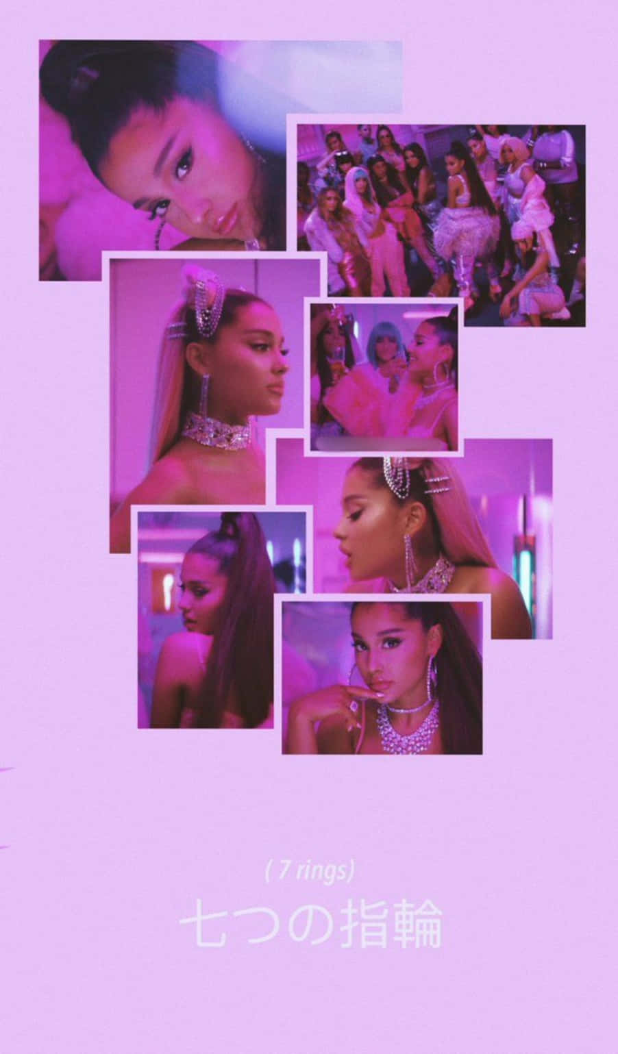 Download Ariana Grande 7 Rings Collage Wallpaper