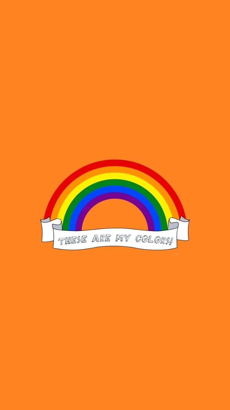 Download Orange LGBT iPhone Wallpaper