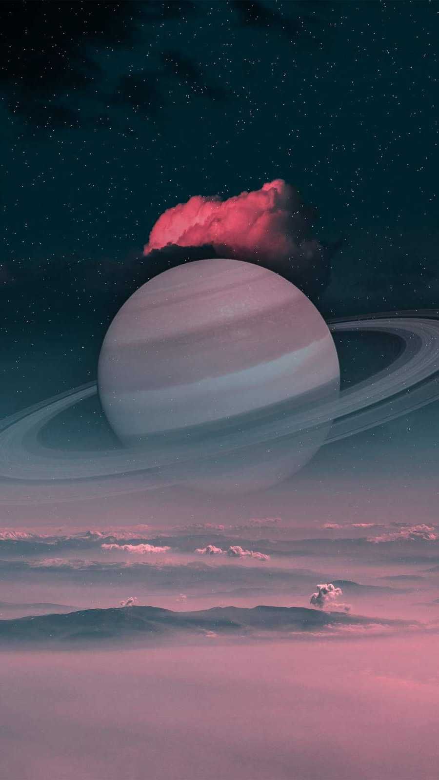 Saturn Wallpaper Discover more Galaxy, Planet, Saturn, Solar System, Space wallpaper.. Saturn iphone wallpaper, Galaxy phone background, Phone background