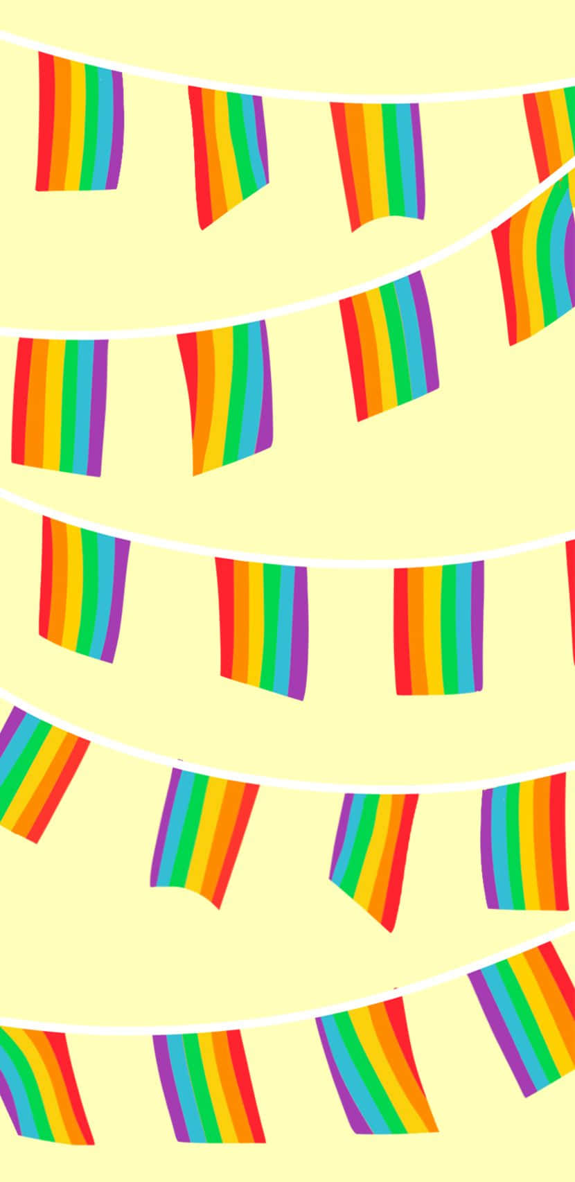 Download LGBT Flag Banner Design iPhone Wallpaper