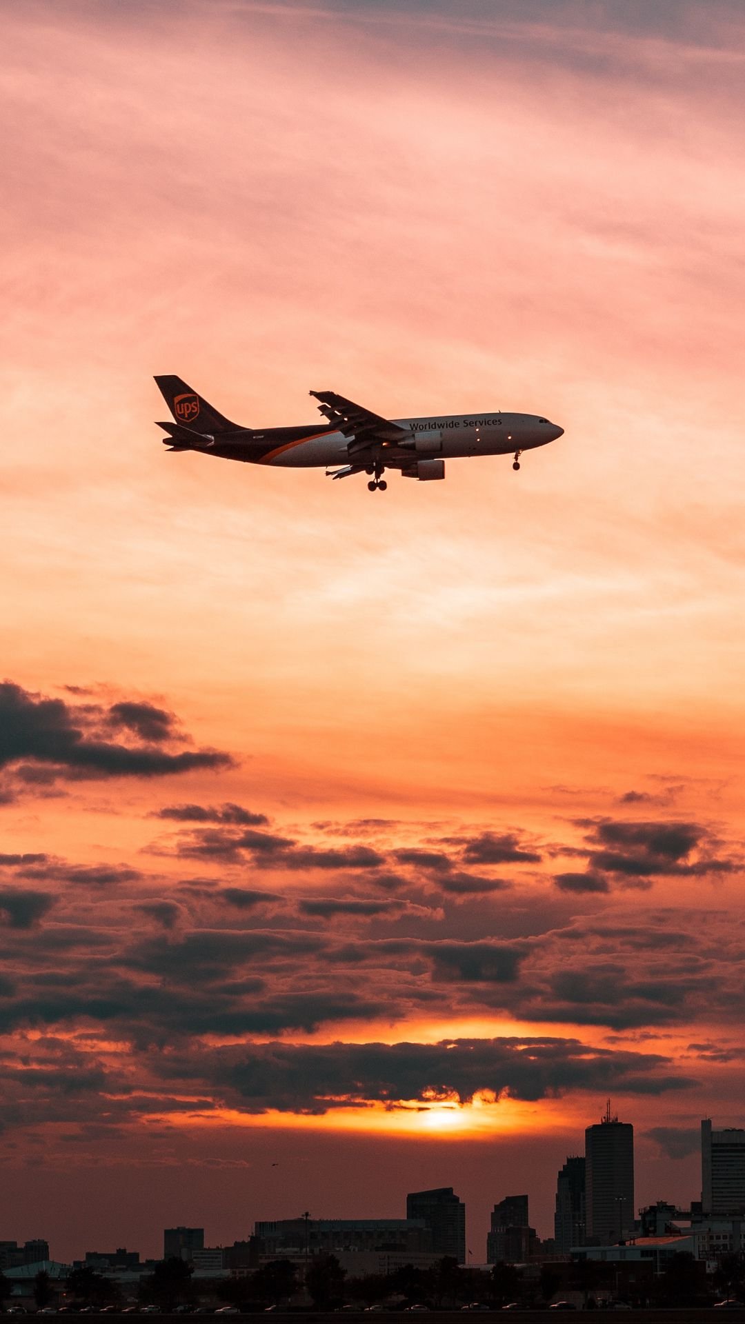 Sunset aeroplane Wallpaper Download