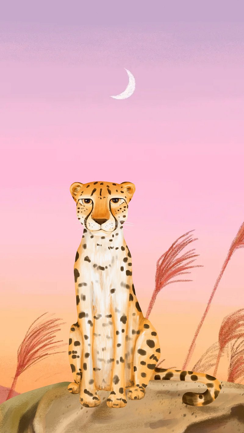 Cheetah Wallpaper 4K, cub, AI art