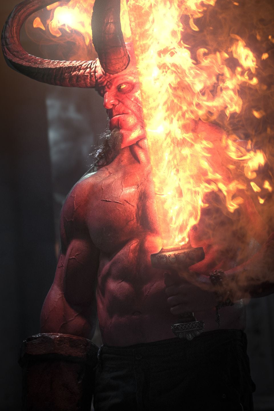 Hellboy, Sawed Off Demon Horns And All, Is Back Boston Globe