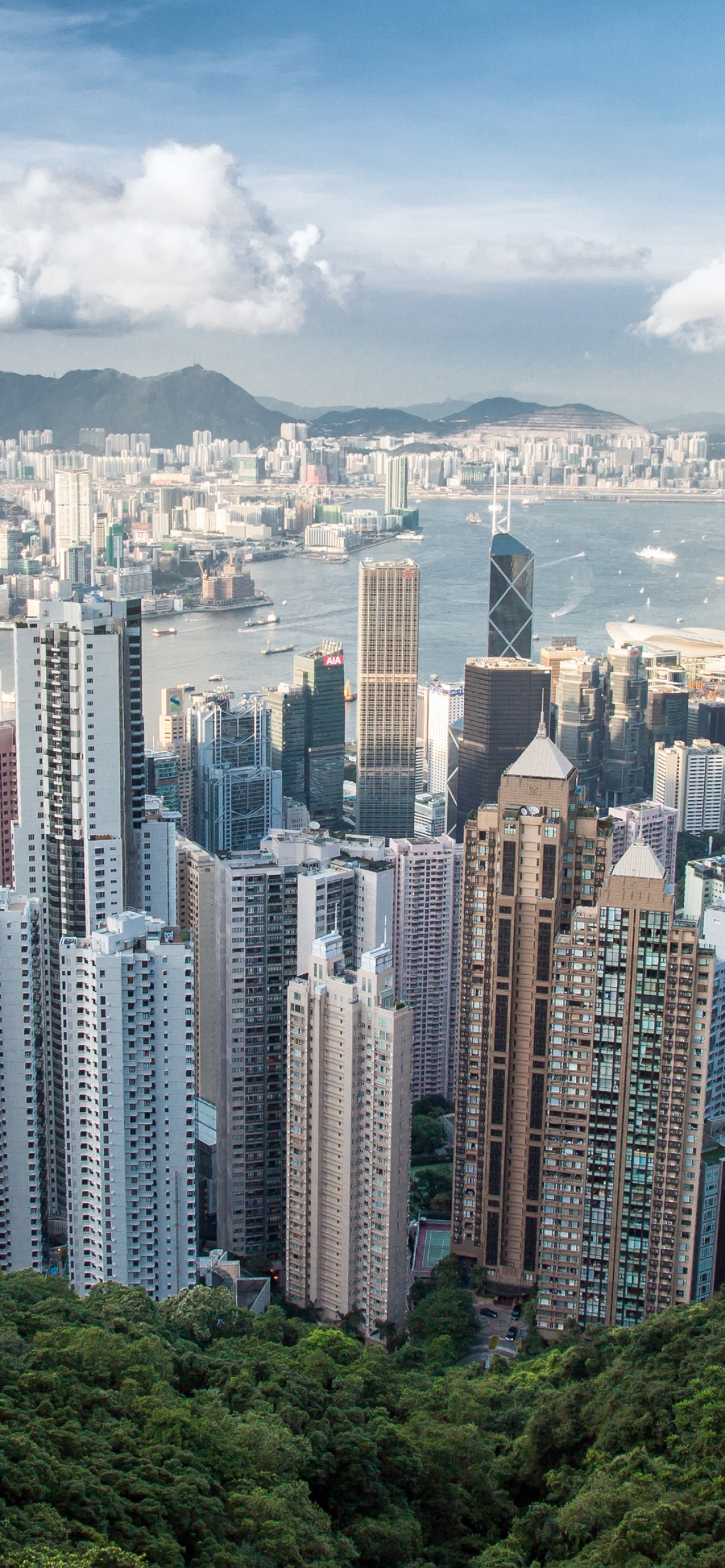 Hong Kong City Wallpaper 4K, Victoria Peak, Skyline, Cityscape