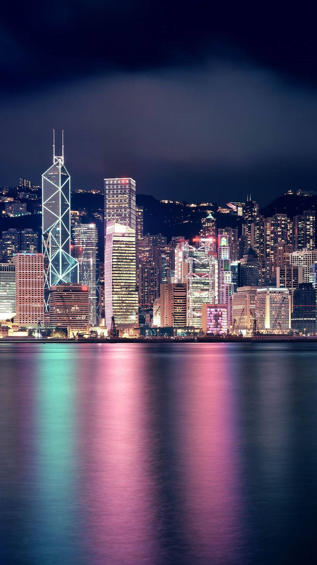 Download New York City iPhone X Bay Lights Wallpaper