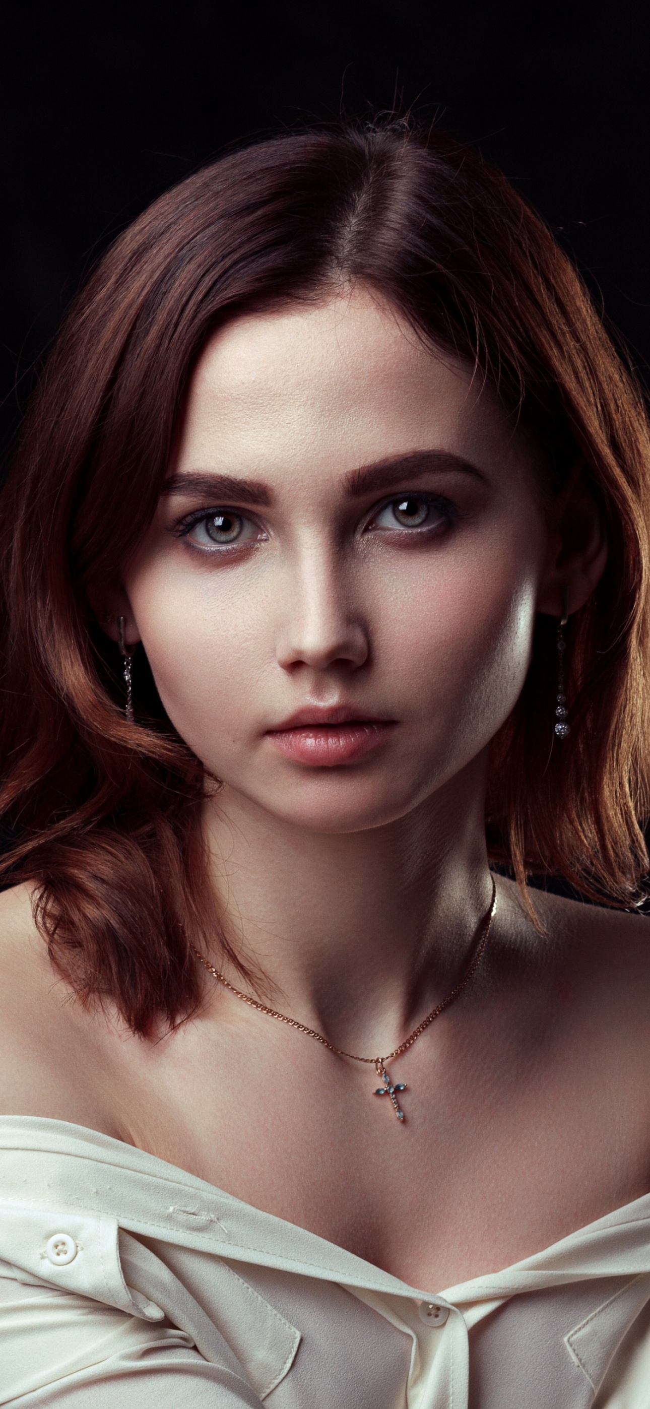 Beautiful girl Wallpaper 4K, AMOLED, Black background