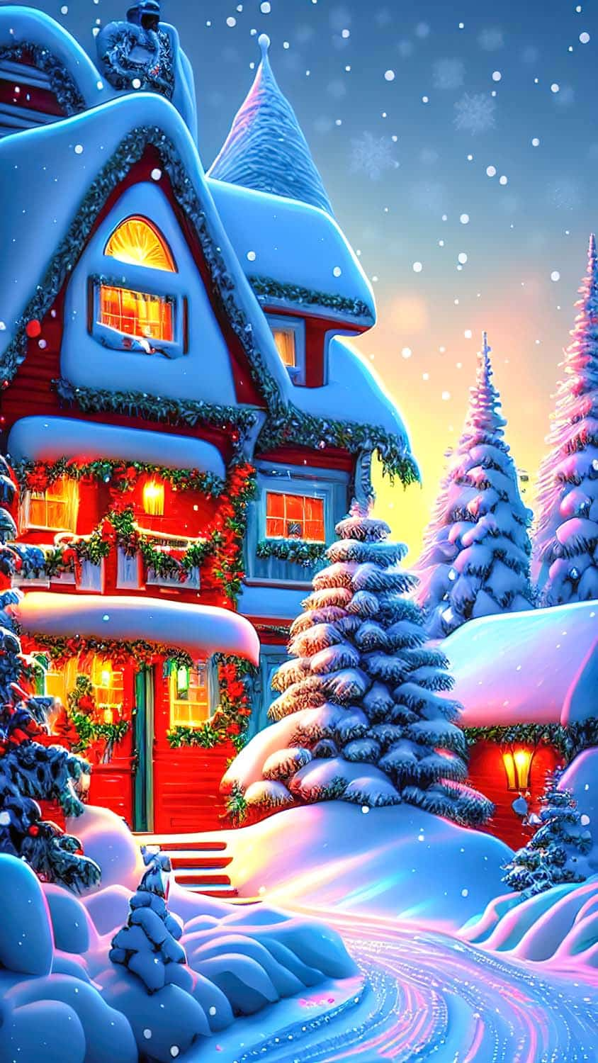 Winter Home Christmas iPhone Wallpaper HD