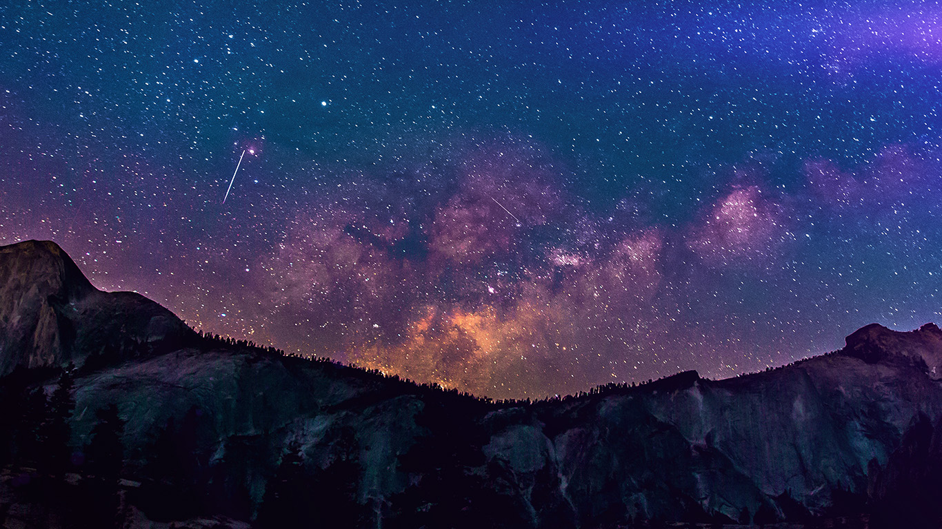 Aurora Star Night Sky Space Blue