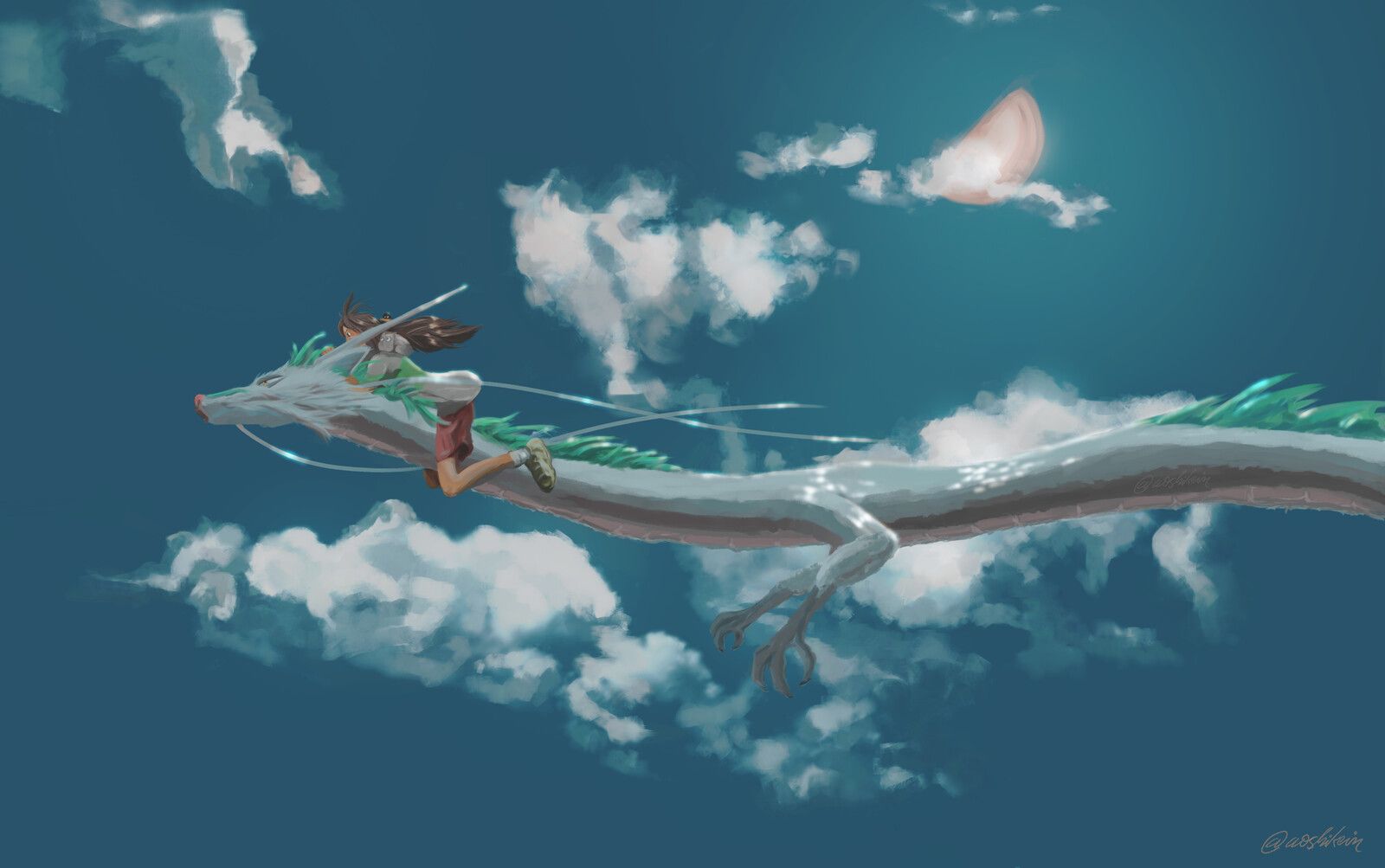 Haku and Chihiro. Spirited Away, Paritosh Errol. Spirited away, Spirited away wallpaper, Anime scenery