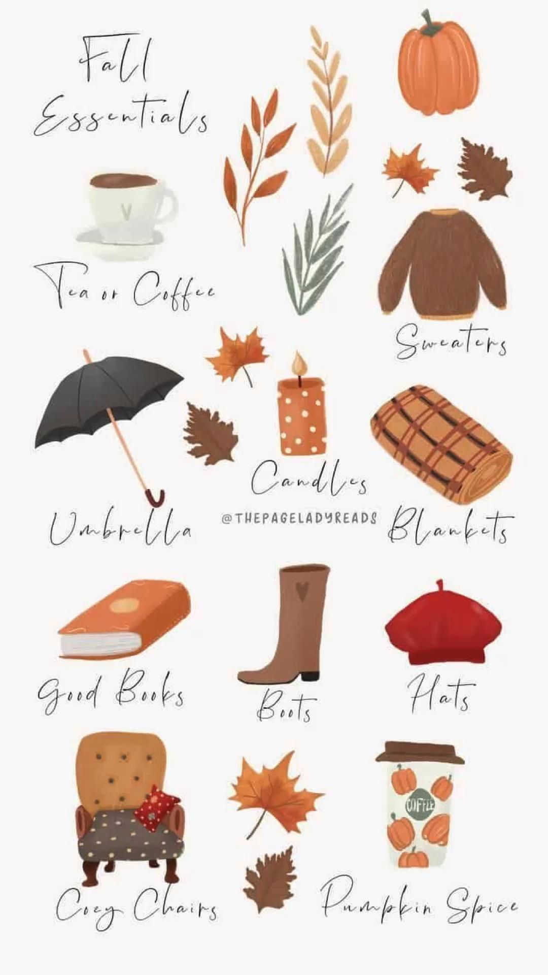 First Fall Pin 2021. Cute fall wallpaper, Autumn illustration, iPhone wallpaper fall