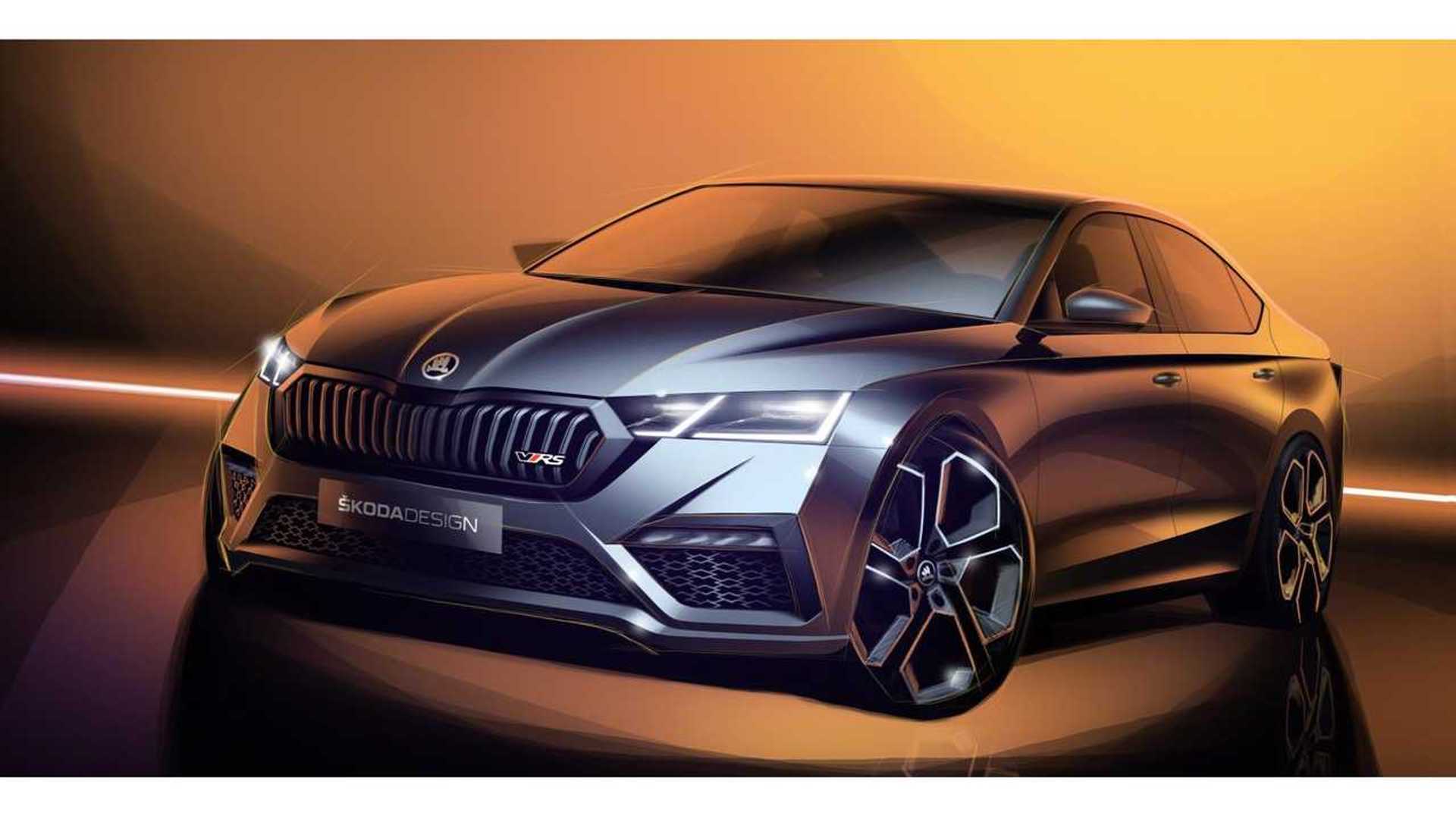Škoda Teases Octavia vRS iV Ahead Geneva Motor Show