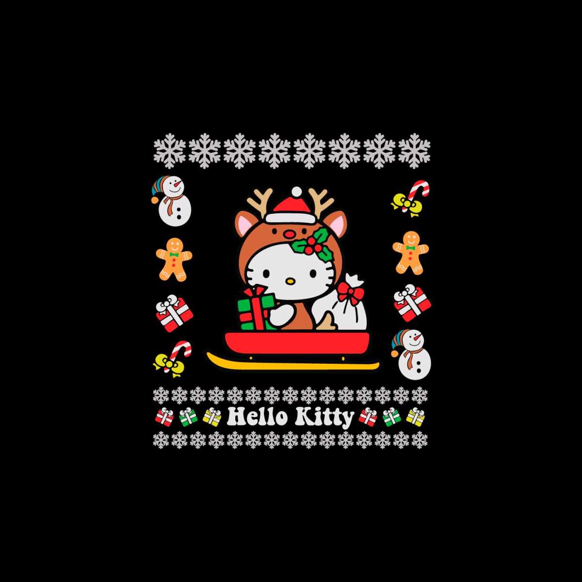 Hello Kitty Ugly Christmas Svg Files For Cricut Sublimation Files