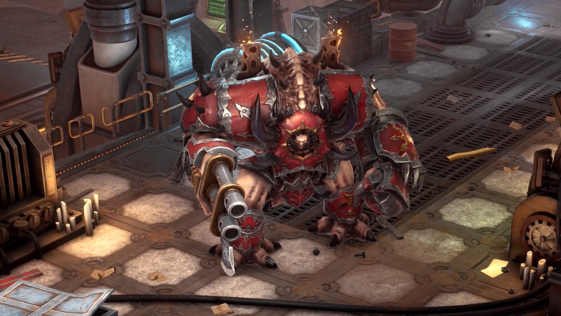 Here's a Chaos Helbrute in Warhammer 40k Rogue Trader