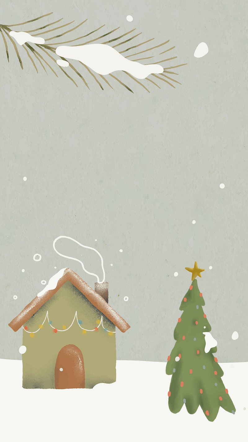 Christmas iPhone wallpaper, winter