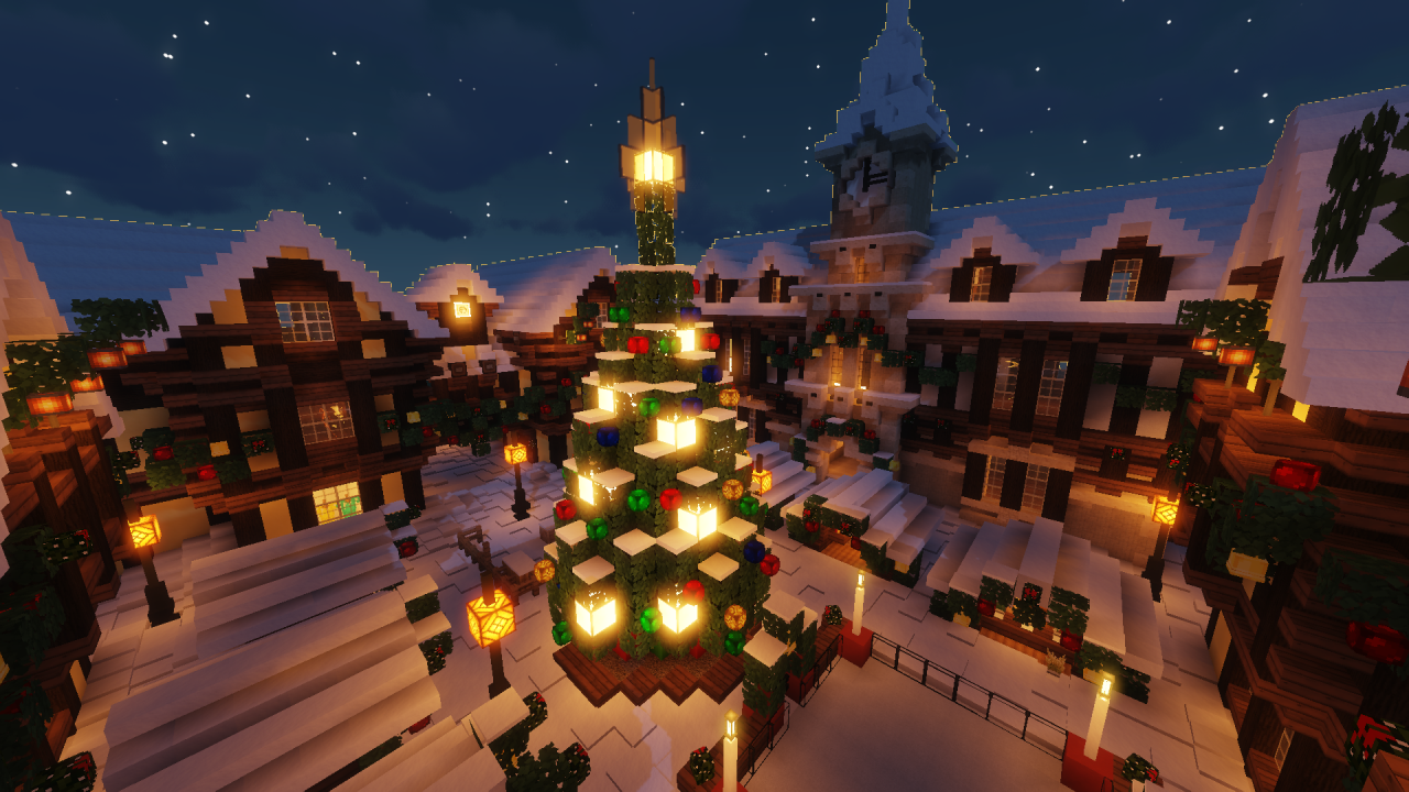 Small Christmas Market Square Minecraft Map