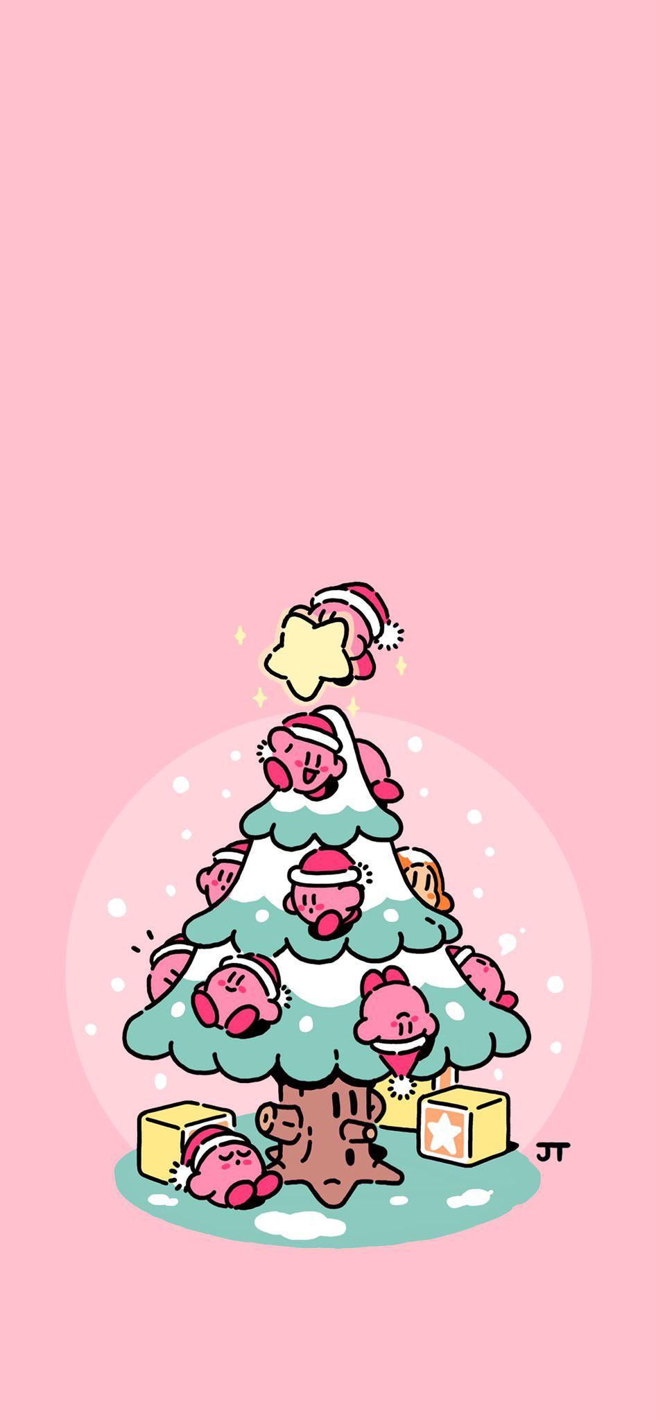 Christmas Kirby wallpaper