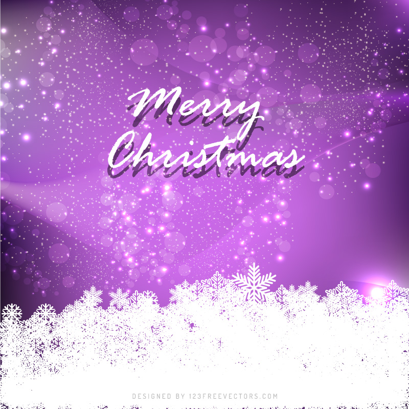 Merry Christmas Purple Background