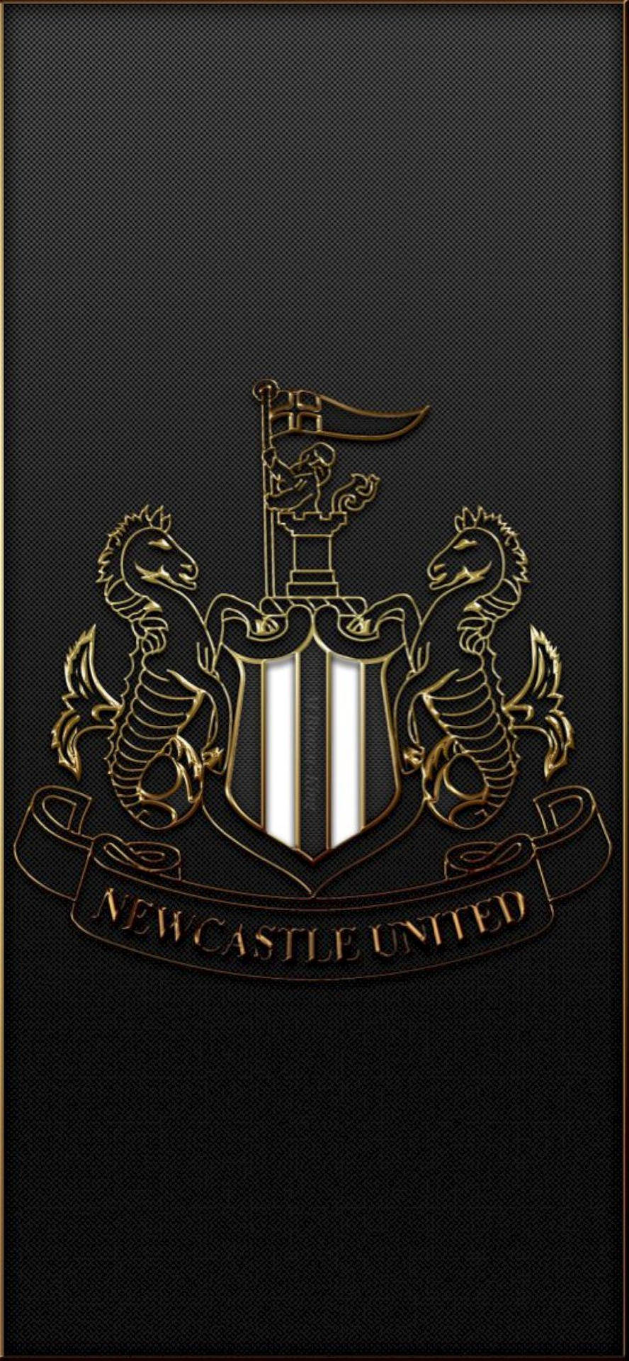 Download Newcastle United FC Embossed Logo Wallpaper
