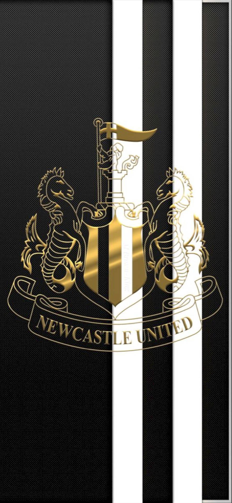 Download Gold Newcastle United FC Logo Wallpaper